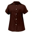 thumbnail image 6 of Casual Women's Button Cardigan Shirt For Everyday Wear Lightweight Summer Tops For Jeans And Casual Pants Plain Loose T Shirts for Women V Neck Woman T Shirt Oversized Dress Shirt Sports Tee V Neck T, 6 of 7