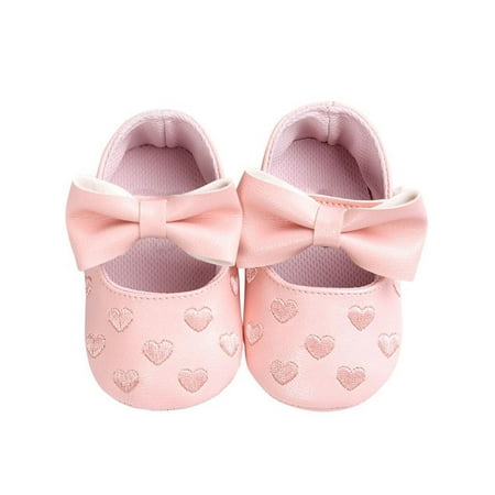 

Babula Baby Girl Crib Shoes Bowknot Soft Sole Anti-slip Shoes 0-18M