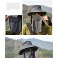 thumbnail image 4 of Chapeau de Soleil pour Hommes Protection UV Été SPF Chapeau de Pêche pour Pêche Randonnée Jardin Safari Plage, 4 of 5