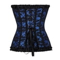 thumbnail image 4 of UAYOTSE Women's Corsets tops Sexy Lace Floral Waist Shaping Bustier Top,Blue 5XL, 4 of 4