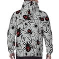 thumbnail image 7 of Honeii Spiders Pattern Mens Hoodies Men's Loose Sleeve Sweatshirt,Pullover Hooded Sweatshirt for Men,Essentials Hoodie-3X-Large, 7 of 7
