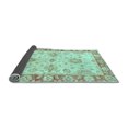 thumbnail image 2 of Ahgly Company Indoor Square Oriental Light Blue Traditional Area Rugs, 3' Square, 2 of 4