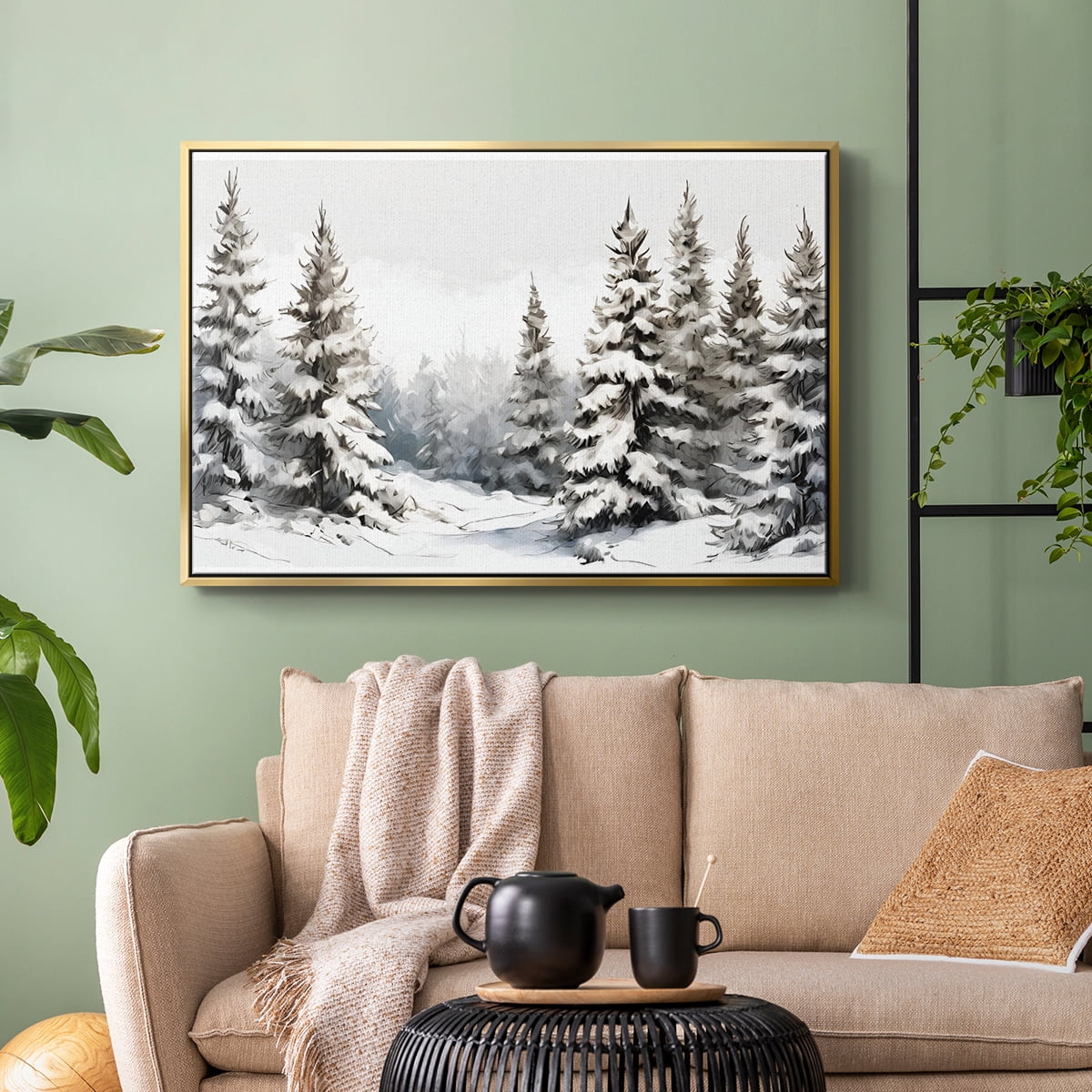 Vintage Landscape-CXCIII By Wexford Home Framed in Gold Wood Gallery Wrapped Canvas 17 in. x 25 in.