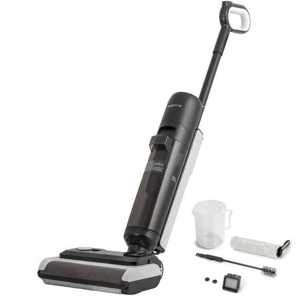 Deco Home 220W Wet/Dry All-in-One Vacuum and Hard Floor Cleaner, Cordless Battery with Self-Cleaning Charging Dock