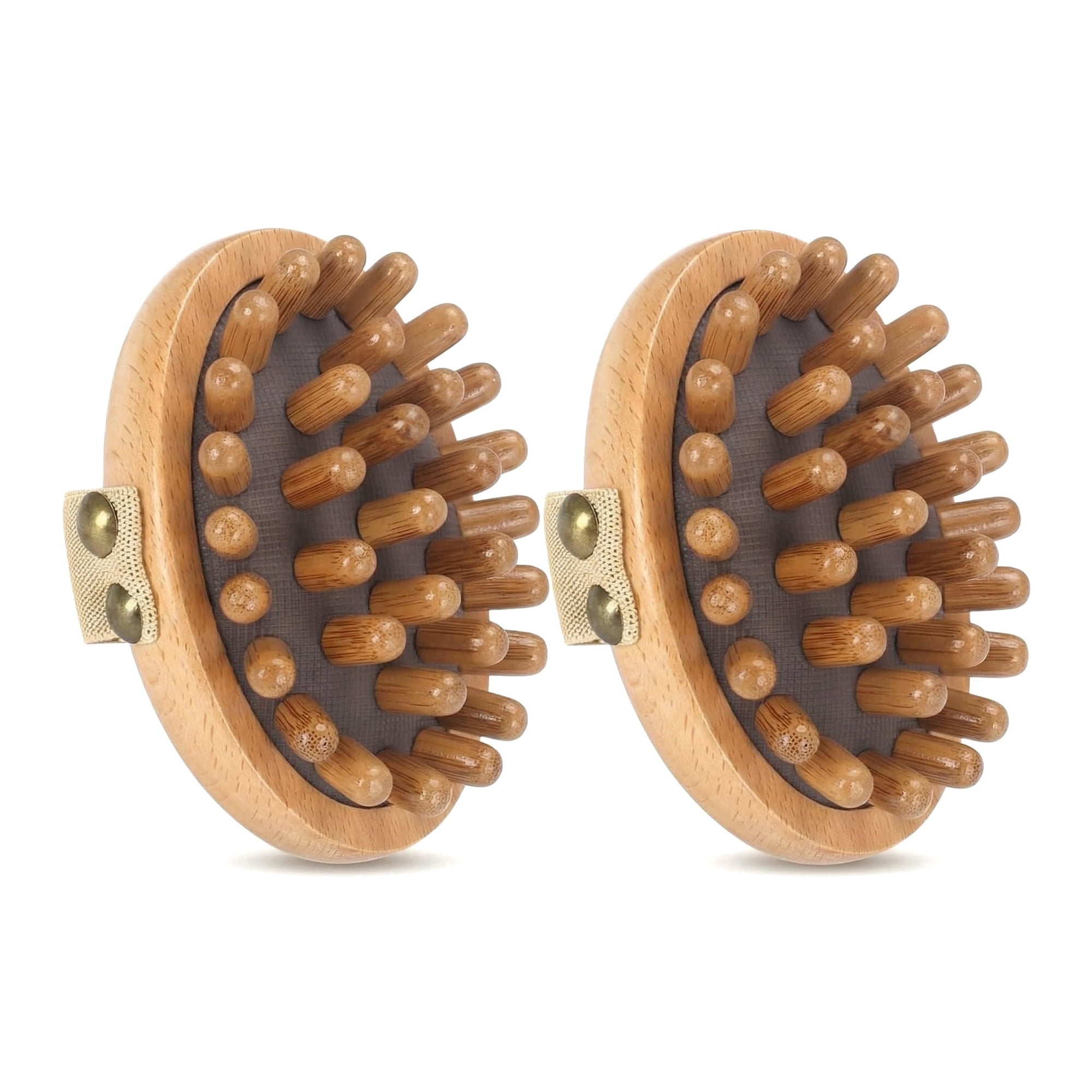 2pcs Wood Therapy Massage Tool for Body Care, 4.7x2.4x2.4 Inch Wooden Body Brush for Skin Massage, Circulation & Lymphatic Massager