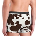 thumbnail image 6 of Salouo Brown Cow Print Men's Boxer Briefs,Breathable Underwear Elastic Waistband Briefs for Men -Small, 6 of 8