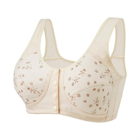Women Sexy Lace Front Button Shaping Cup Adjustable Shoulder Strap Large Size Bra  Nursing Bras with Drop Down Clips  T-Shirt Bras with No Show Seams  Bras for Post Mastectomy Recovery