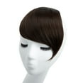 thumbnail image 3 of SARLA Side Bangs Dark Brown Clip in Synthetic Hair Pieces Straight Fake Bangs Extensions for Women, 3 of 3