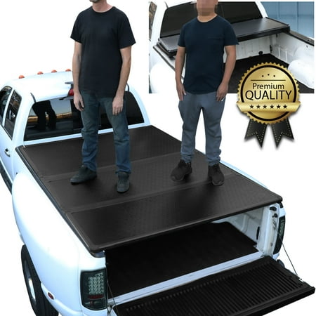 For 2005 to 2018 Tacoma 6 Ft Short Bed Hard Solid Tri -Fold Clamp -On Tonneau Cover 17 16 15 14 13 12 11 10 09 08 (Best Tri Fold Tonneau Cover For Tacoma)