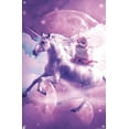 thumbnail image 4 of James Booker - Kitty Cat Riding On Space Galaxy Unicorn Wall Poster with Push Pins, 14.725" x 22.375", 4 of 6