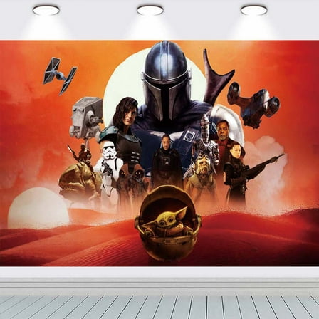 The Mandalorian school Taspestry Poster Banner Backdrop Background Wall Decor Party Supplies Movie Fans