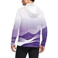 thumbnail image 3 of DDAPJ pyju Men's UPF 50+ Sun Protection Hooded Shirt with Mask Lightweight Cooling Hiking Fishing Shirts Long Sleeve Performance Athletic Hoodies Purple M, 3 of 6