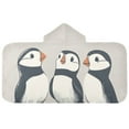 thumbnail image 5 of Yayeee Kids Hooded Towels Toddler Soft Absorbent Beach Bathing Wrap 50" x 23.5", Cute Puffin, 5 of 5