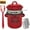 Red, variant on 46 oz Grease Container with Filter, Scraper, Strainer & Silicone Spatula, Cooking Pot Keeper, Dishwasher Safe (Red)