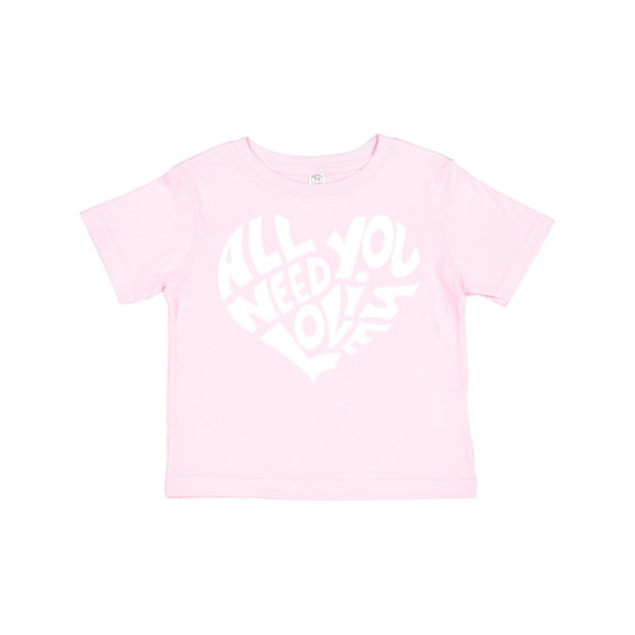 Inktastic All You Need is Love White Heart Shape Boys or Girls Toddler T-Shirt