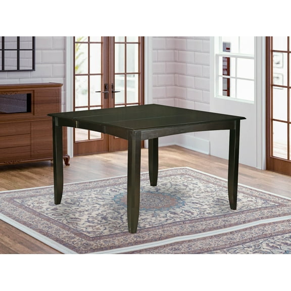 East West Furniture Fairwinds  Gathering  Counter  Height  Dining  Square  54"  Table  with  18"  Butterfly  Leaf  finished  in  Cappuccino