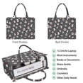 thumbnail image 2 of Large Capacity Tote Bag,Black Christmas Snowman Pattern Handbag Fashion Luxury Tote Bag,15.7"x13"x 5.1" Inches,Laptop Compatible, 2 of 6