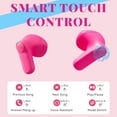 thumbnail image 7 of ANCwear Bag Wireless Earbuds, Bluetooth 5.3 Earbuds Stereo Bass, Bluetooth Headphones in Ear Noise Cancelling Mic, 17H Playtime USB C Mini Charging Case Ear Buds for Women, 7 of 7