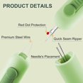 thumbnail image 3 of 1pcs，Automatic Needle Threaders Seam Ripper, Upgraded 3 in 1 Sewing Needle Threader Tool, Stretchable Quick Seam Rippers with Needle Storage for Hand Quilling, Embroidery Stitch Removal.-K,5in, 3 of 7