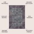 thumbnail image 3 of JONATHAN Y WASHABLE 3 x 5 Area Rug, Victoria Ornate Persian All-Over - Purple/Gray, WSH106B-3, 3 of 9
