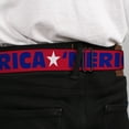 thumbnail image 4 of Buckle-Down Belt, Seatbelt Buckle Belt, Merica Star Red Blue White, 34 to 52 Inches, 4 of 9