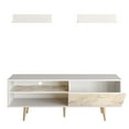 thumbnail image 4 of Pi 63" Modern Wood TV Stand for 72" TVs, White Veneer, 4 of 5