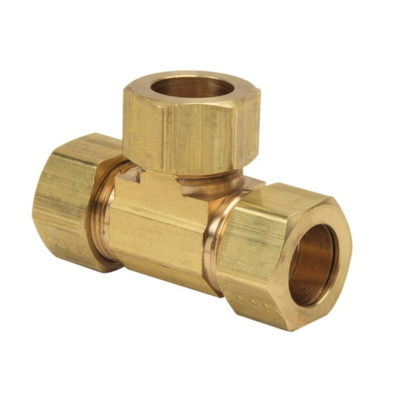 Thrifco Plumbing 4401068 64-C 1/2 Inch Lead-Free Brass Compression Tee