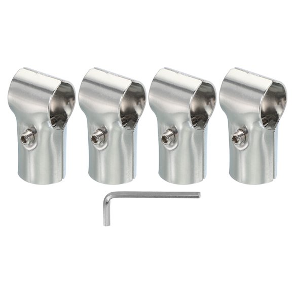 Uxcell Connecteur de Pince à Tuyau en Acier Inoxydable, Pinces de Maillons de Chaîne pour Clôture, pour Porte-Manteaux, Étagères de Magasin 1,26 Pouces