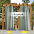 thumbnail image 3 of NICETOWN Waterproof Outdoor Curtains for Patio, 2 Panels, Blackout Waterproof Top & Bottom Pocket & Back Tab Window Drapes for Porch Gazebo Pergola with Fixed Rope, 52"x84", Sage Green, 3 of 8