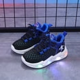 thumbnail image 2 of Kids Light up Shoes Led Flat Sneakers Charge for Boys Girls Birthday Gift Lightweight Causel Walking Shoes All Day Wear Blue Size 7 Toddler, 2 of 5