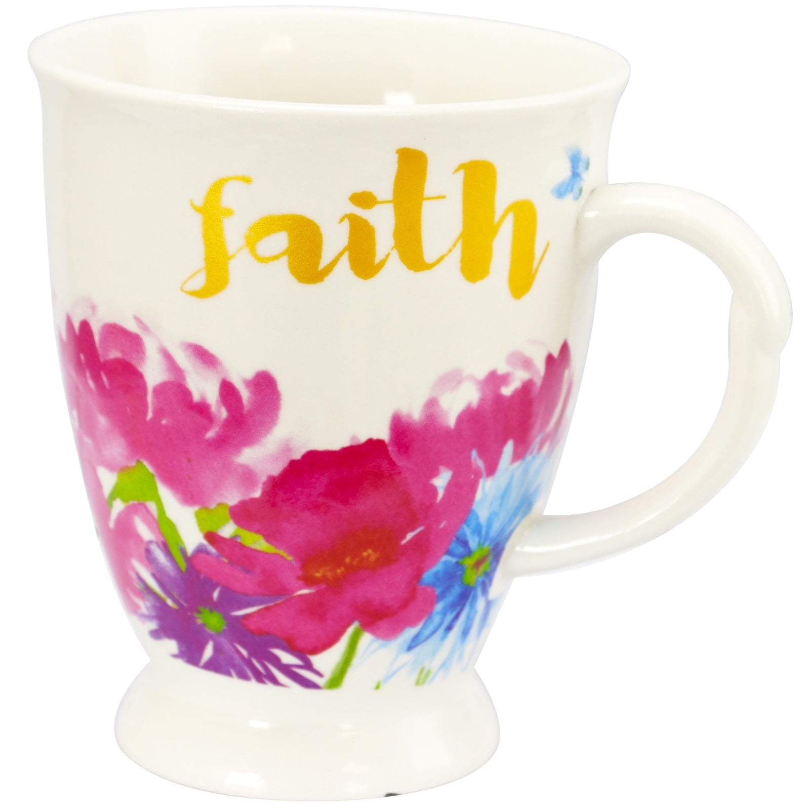 Gibson Home 122822.01 17.4 oz Bold Floral Cup Set, Assorted Design - Set of 4