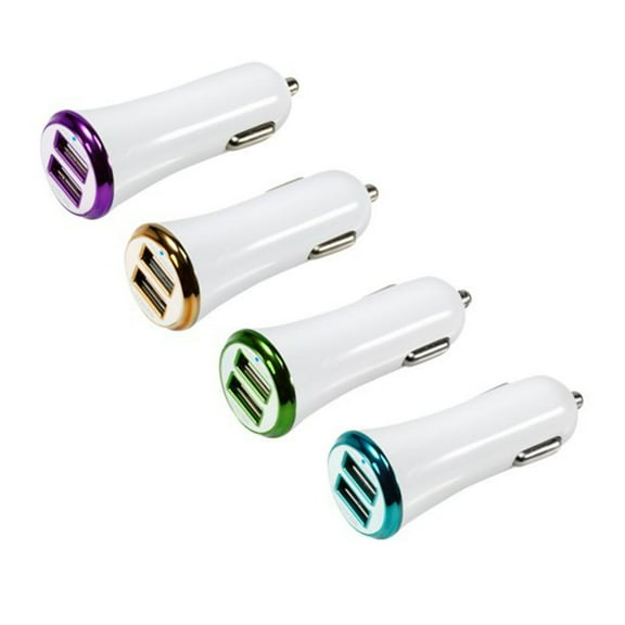 Charge Plus 2-Port Dual USB 2A Car Charger Adapter for Apple iPhone /Samsung Galaxy / LG (White)