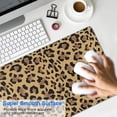 thumbnail image 4 of Long Mouse Pads for Desk,Brown and Black Leopard Print Desk Mats on Top Of Desks, Desk Mouse Pad Extra Large with 3mm Non-Slip Base and Stitched Edge for Gaming,Office,Work,Home 35.4"x15.7", 4 of 6