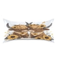 thumbnail image 3 of Haosy Satin Pillowcase for Hair and Skin Standard Cooling Silk Pillow Case with Envelope Closure Two Highland Cow and Sunflower 20"x26", 3 of 9
