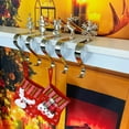 thumbnail image 2 of Ganchos para calcetines de Navidad: ganchos para calcetines para repisas, ganchos para calcetines de metal antideslizantes con diseño de árbol de Navidad, muñeco de nieve, copo de nieve y reno, 2 of 5