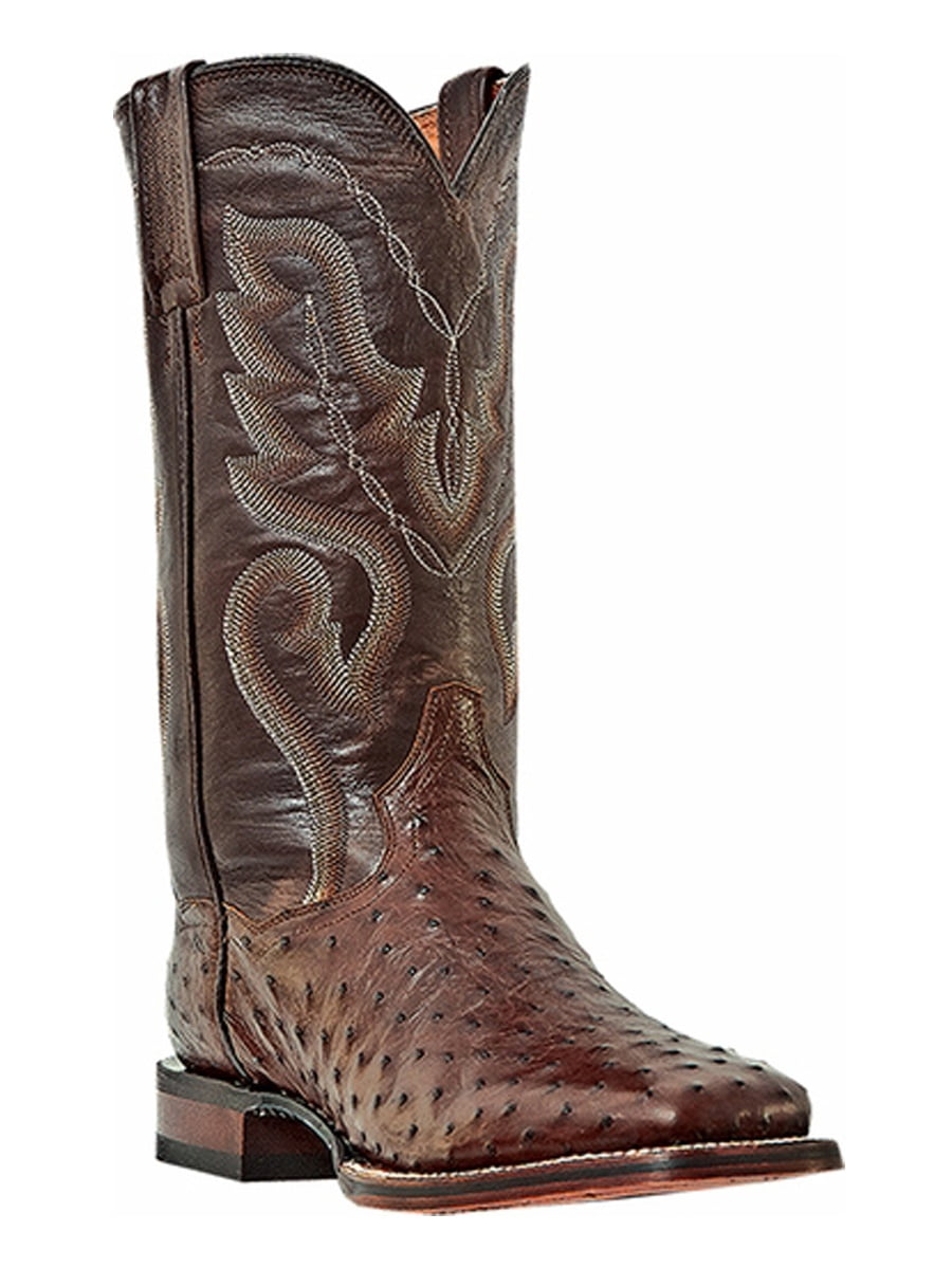 Dan Post Men's C C Chocolate Full Quill Ostrich Chandler Western Boots ...