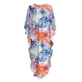 thumbnail image 7 of XYZCANDO Hawaii Leaves Kaftan Dresses for Women Plus Size Swimsuit Cover up Batwing Sleeve Beach Cover Ups Hawaiian Dress Loungewear Beach Robe Resort Wear Cruise Outfits, 7 of 7