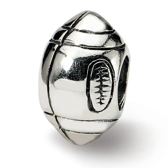 925 Sterling Silver Charm For Bracelet Football Bead Sport