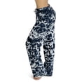 thumbnail image 2 of Just Love Women Tie Dye Pajama Pants (Tie Dye Black and White, X-Small), 2 of 3