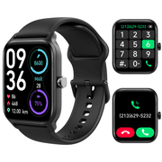 Smart Watch Fitness Tracker Step Counter Sleep Tracker Smart Watch for iPhone,Smart Watch for Android Phones Ios Phones IP68 for Women Men,Black