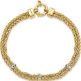 thumbnail image 4 of 14K Yellow Gold Polished Double Wheat Chain Bracelet (7.5 X 5.9) Made In Italy fb1964-7.5, 4 of 5