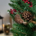 thumbnail image 2 of Northlight Sequined Bird with Feather Tail Christmas Clip-on Ornament - 6.5" - Bronze-tone, 2 of 6