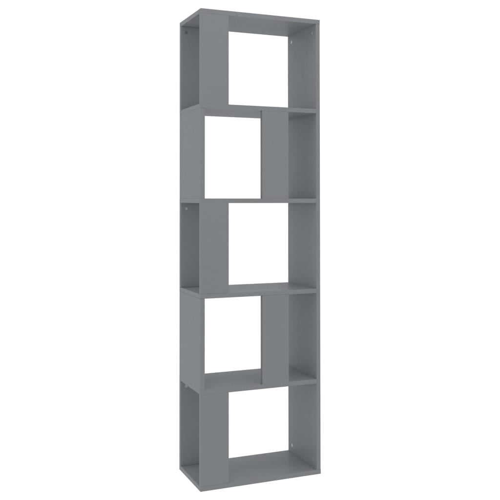 Kepooman Modern 5-Tier Vertical Corner Bookcase for Office Living Room Bedroom, 17.7" x 9.4" x 62.6", Grey Kepooman Modern 5-Tier Vertical Corner Bookcase for Office Living Room Bedroom, 17.7" x 9.4" x 62.6", Grey