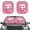 Cat Pattern, variant on Pzuqiu Horse & Sunflower Pattern Car Window Sun Shades, Easy to Install 2 Pieces Car Windshield Sun Shade Universal Fit Car Windshield Sunshade for Auto Van