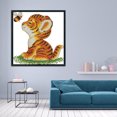 thumbnail image 4 of Cuadros Decorativos DIY costura 11CT arte estampado lienzo Kit punto de cruz (pequeño tigre) Likrtyny embutido en tela, 4 of 9