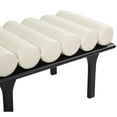 thumbnail image 5 of Meridian Furniture Landon Vegan Leather Bench, Cream, 5 of 9
