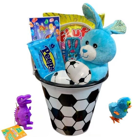 Boys Soccer Sports Themed Easter Basket Prefilled Premade, 1 Count