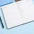 thumbnail image 6 of 1 Pc A5 Lined Faux Leather Journal Notebook Hardcover Journal Set with Pen and Gift Box Thick Ruled Paper Daily Notebook Strap Loop Journal Notebooks for Travel Work Writing, 5.71"x8.35", Dark Blue, 6 of 9