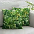 thumbnail image 3 of Leisuo Spring Farmhouse Pillow Cover Pillow Case Watercolor Light Green Four Leaf Lucky Clover Shamrock Pillowcase St Patrick’s Day Home Decor Cushion Case for Couch Sofa Chair, 3 of 5