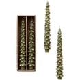 thumbnail image 1 of Bougies Coniques en Forme d'Arbre à Pointe Dorée Creative Co-Op, Evergreen, Ensemble de 2, 1 of 4